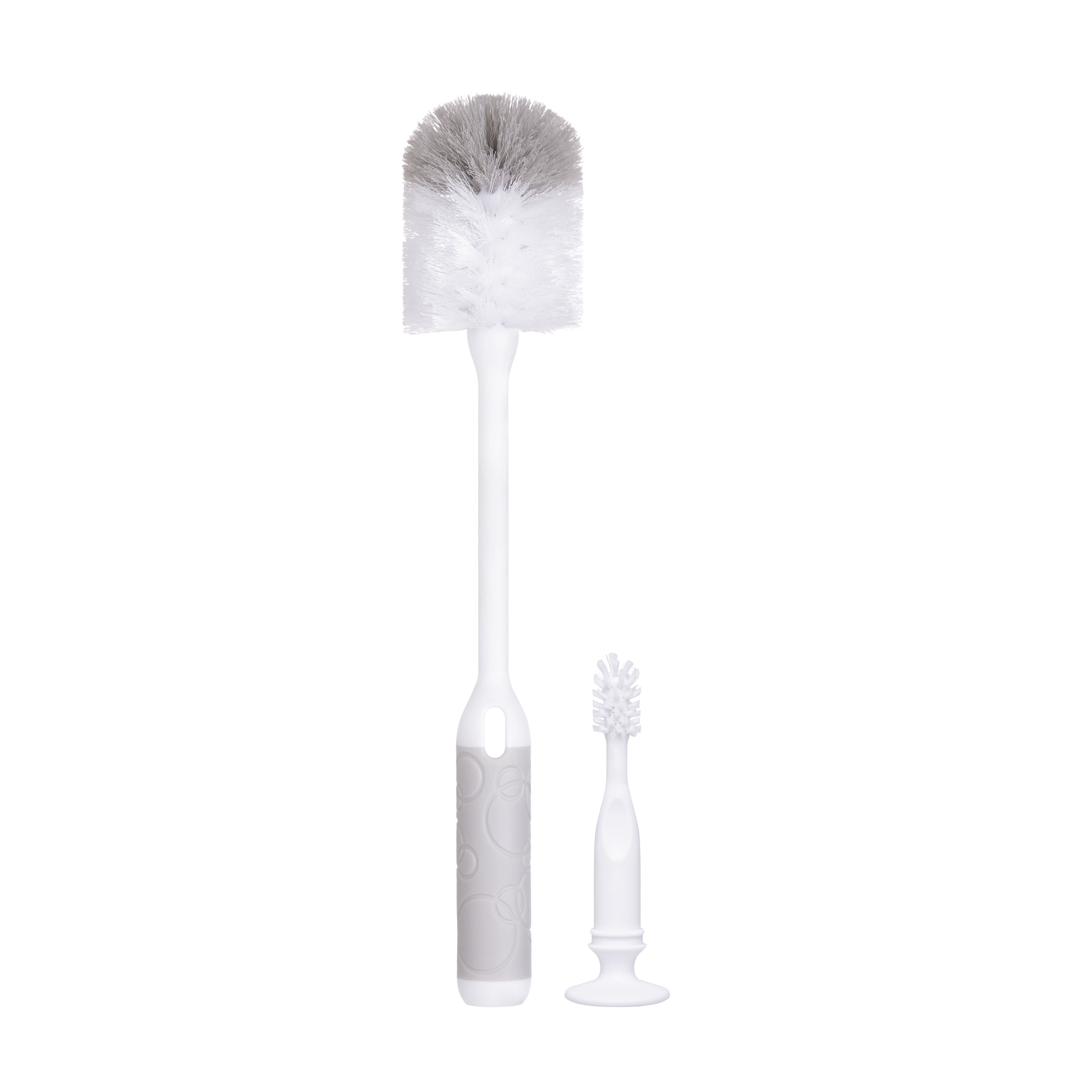 Ubbi Baby Bottle Brush Set, Bottle Brush and Nipple Brush, Baby Cleaning Essentials, Taupe Ubbi