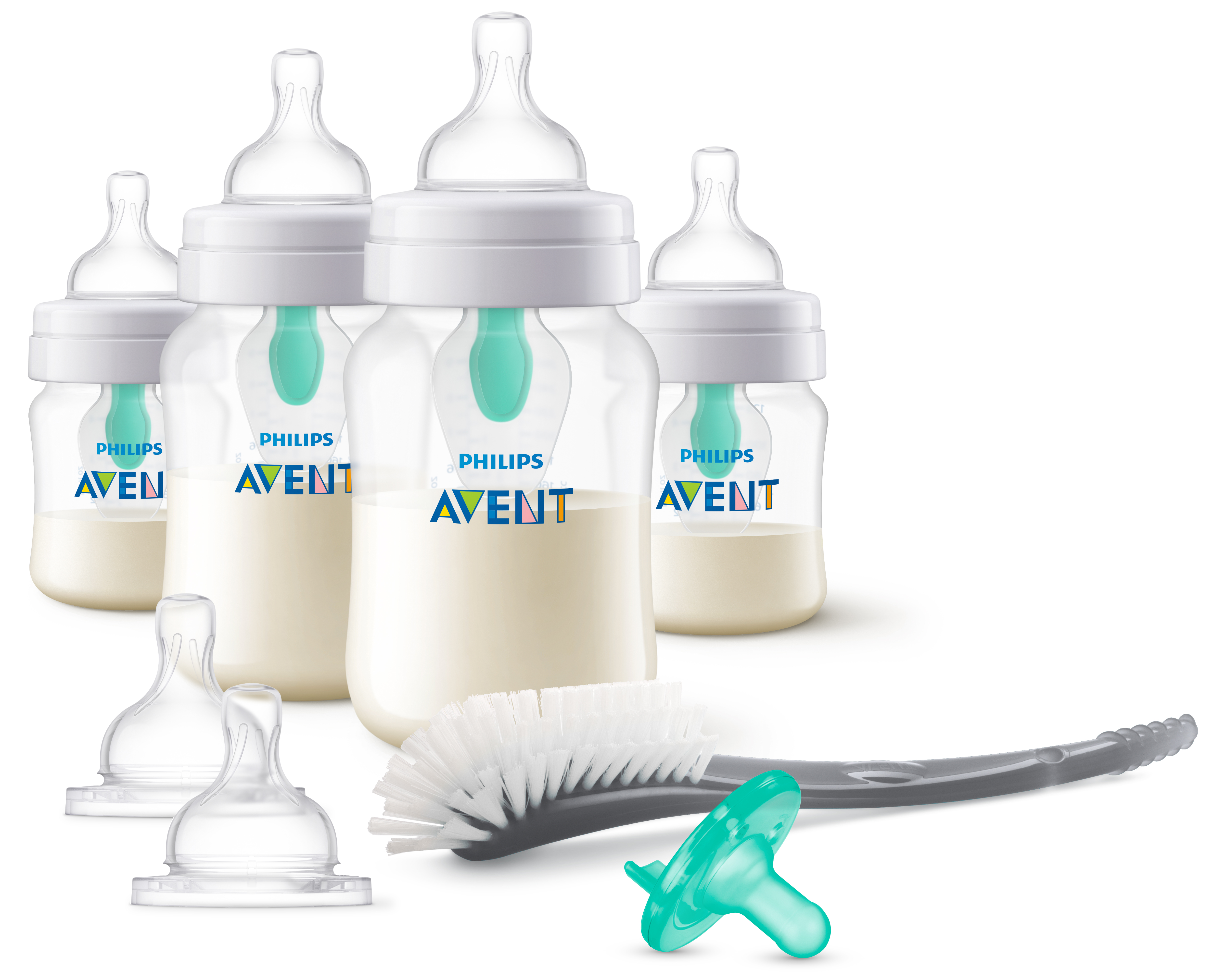 Philips Avent Anti-colic Baby Bottle With AirFree Vent Newborn Gift Set, Clear, Exclusively at Walmart, SCD306/12 Philips Avent