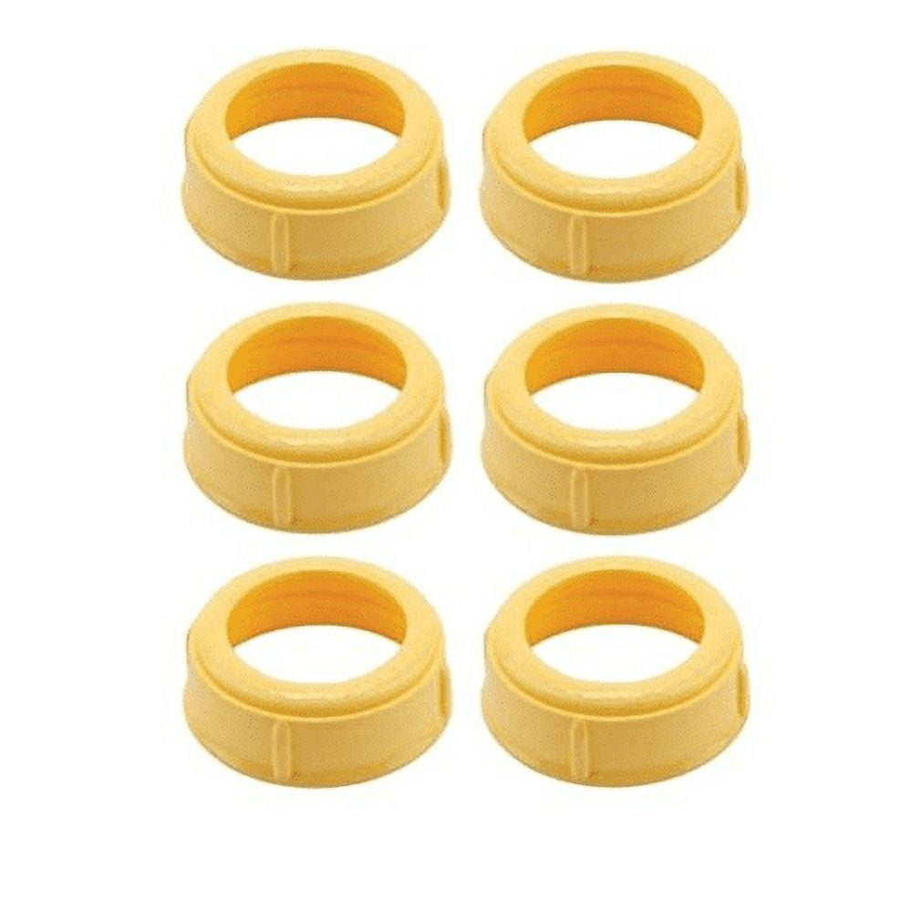 (6 Collars) MEDELA Bottle Nipple Collars Rings New! for slow or medium flow Wide Base Medela