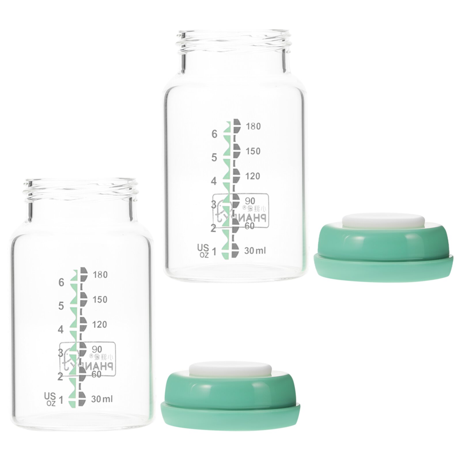 Newborn Bottles Milk Storage 2 Pcs Feeding Glass Baby Infant Care Products Breast Fresh Keeping Nursing Nobrand