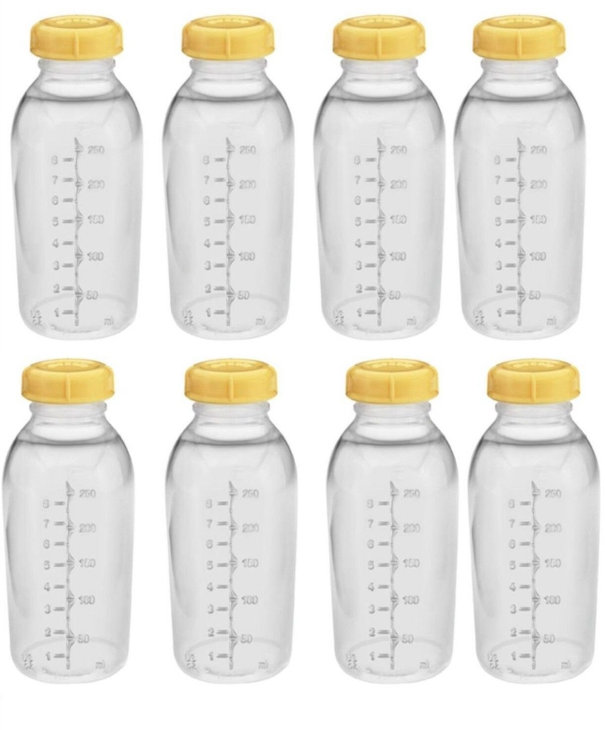 Medela Breastmilk Collection Storage Feeding Bottle W/lid 8oz /250ml 8 Bottle Medela