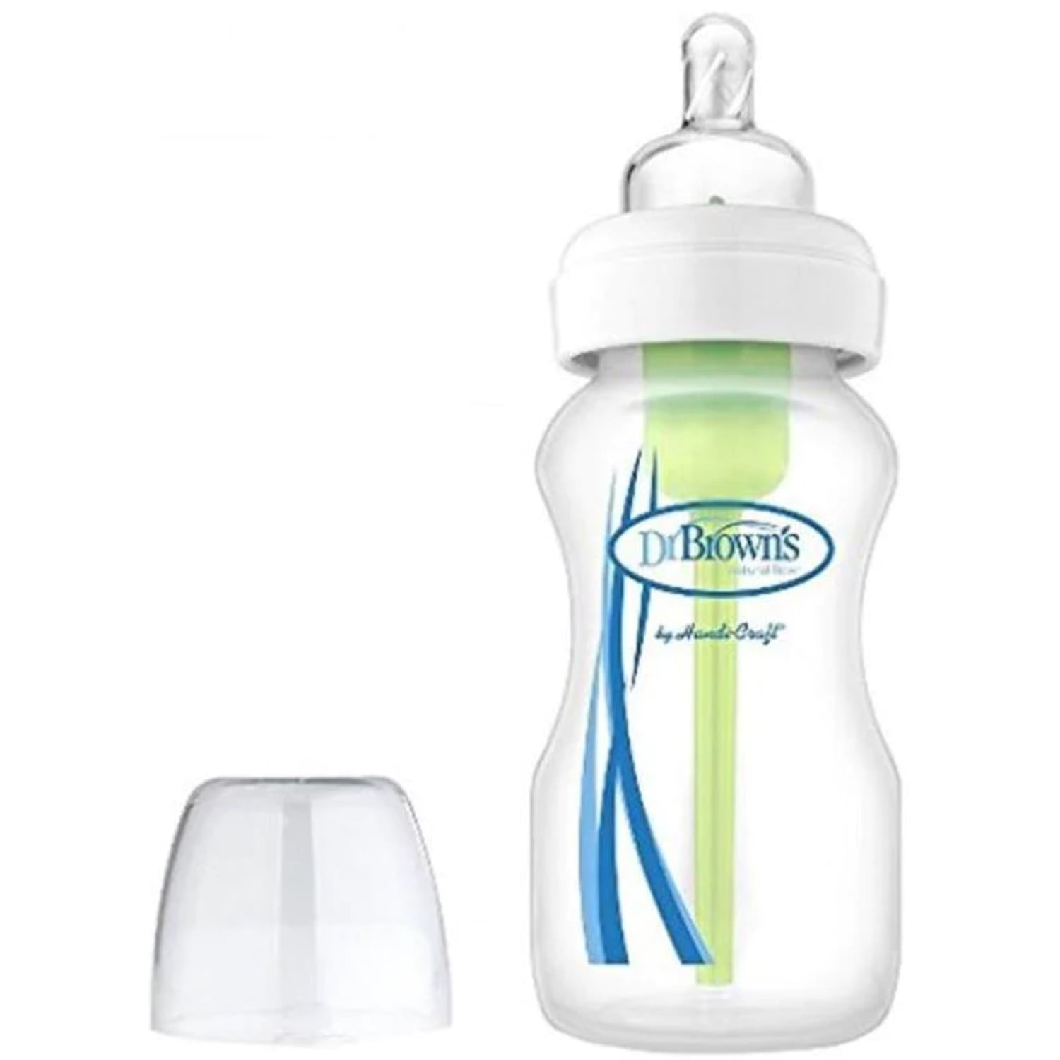 Dr. Brown's Options+ 5 oz. Wide-Neck Glass Baby Bottles, Clear, Single Dr. Brown's