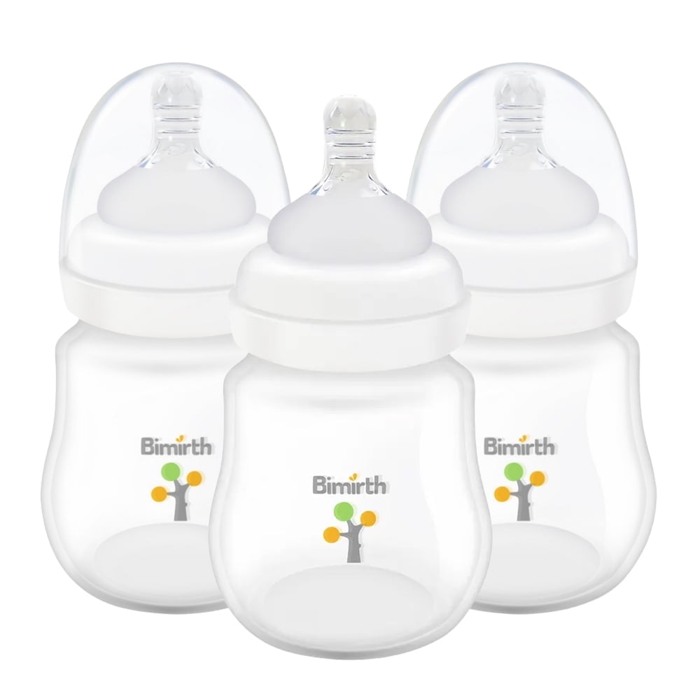 Baby Bottles for Breastfeeding Babies, Anti-Colic Bottle Gift Set, 6oz, 4 Pack, Newborn 0+ Months Generic