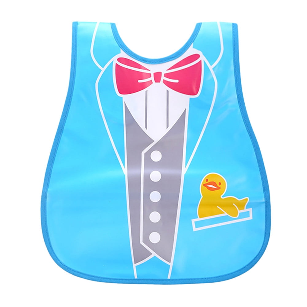 Rinsvye Toddler Kids Boys Girls Full Baby Bib Cartoon Sleeveless Waterproof Feeding Bibs Girl Cotton Apron Bib Smock Gender Neutral Toddler Clothes Baby Eating Smock Rinsvye