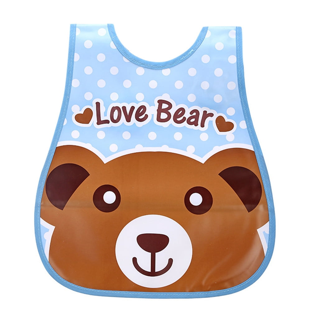 Rinsvye Toddler Kids Boys Girls Full Baby Bib Cartoon Sleeveless Waterproof Feeding Bibs Girl Cotton Apron Bib Smock Gender Neutral Toddler Clothes Baby Eating Smock Rinsvye