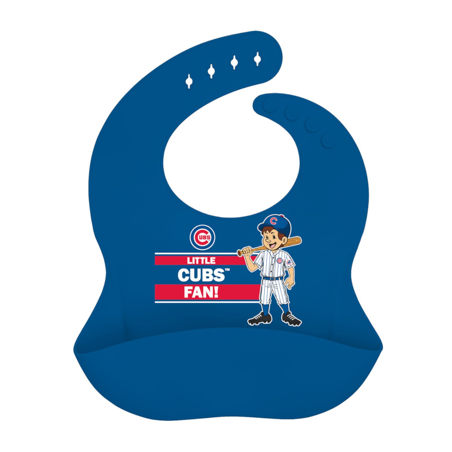 BabyFanatic Officially Licensed Unisex Silicone Baby Bib - MLB Chicago Cubs Baby Fanatic