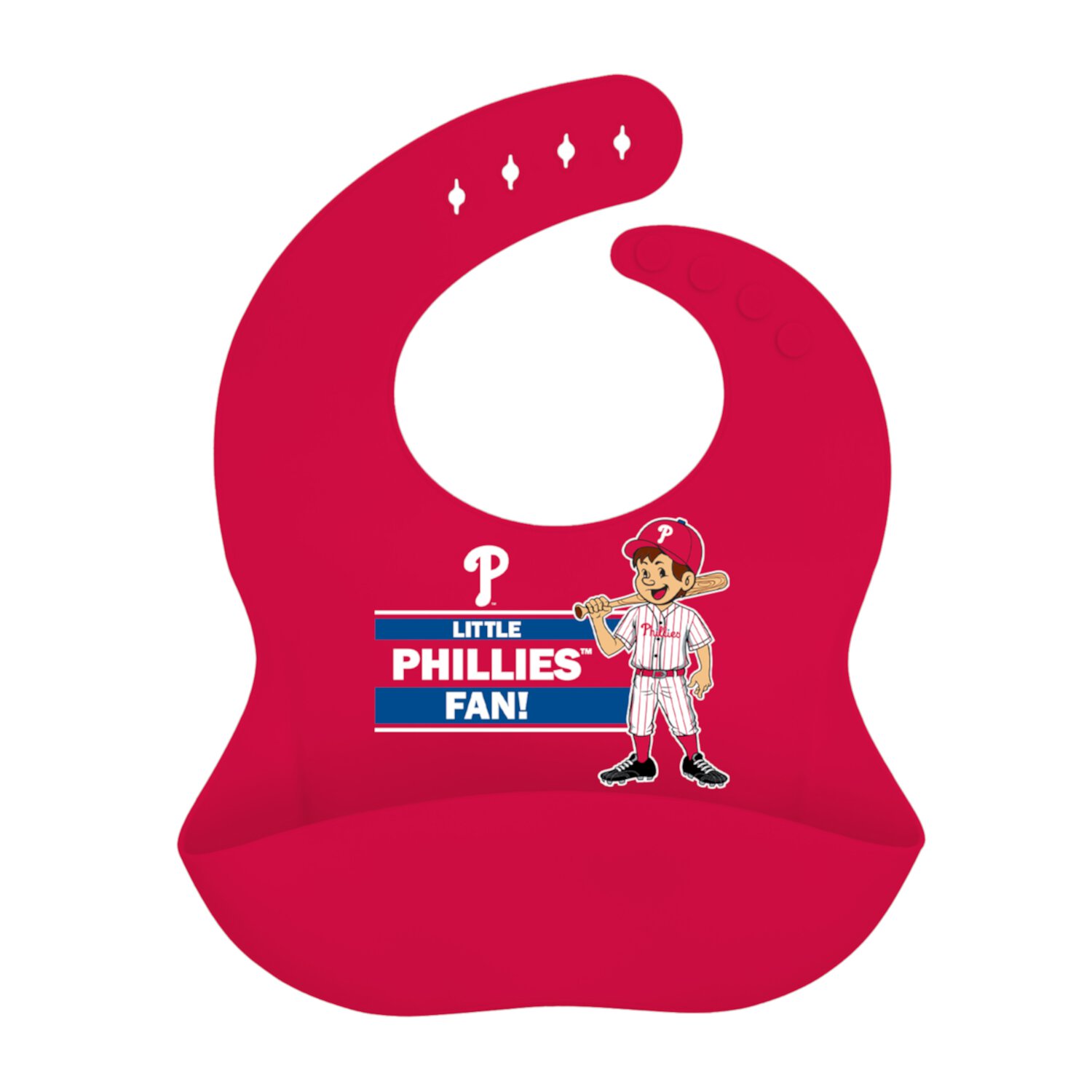 BabyFanatic Officially Licensed Unisex Silicone Baby Bib - MLB Philadelphia Phillies Baby Fanatic