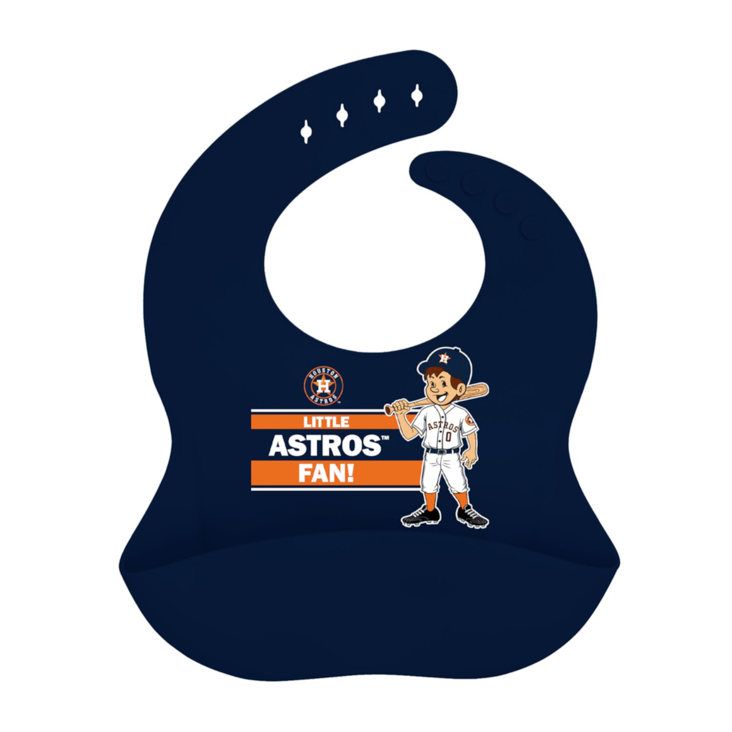 BabyFanatic Officially Licensed Unisex Silicone Baby Bib - MLB Houston Astros Baby Fanatic