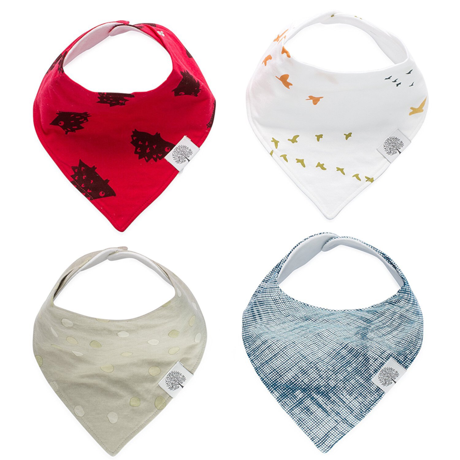 Parker Baby Bandana Drool Bibs - 4 Pack Baby Bibs for Boys, Girls, Unisex - "Parker Set" Parker Baby