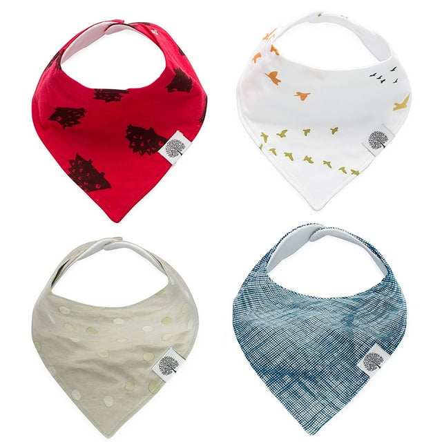 Parker Baby Organic Cotton Bandana Baby Bibs - 4 Pack Unisex - Denver Set Parker Baby