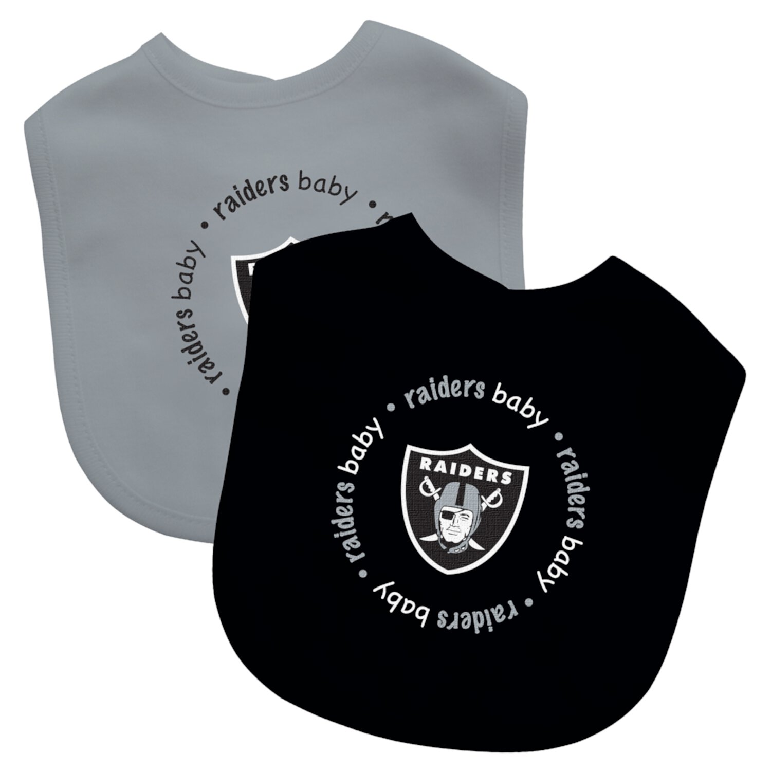 BabyFanatic Officially Licensed Unisex Baby Bibs 2 Pack - NFL Las Vegas Raiders Baby Fanatic