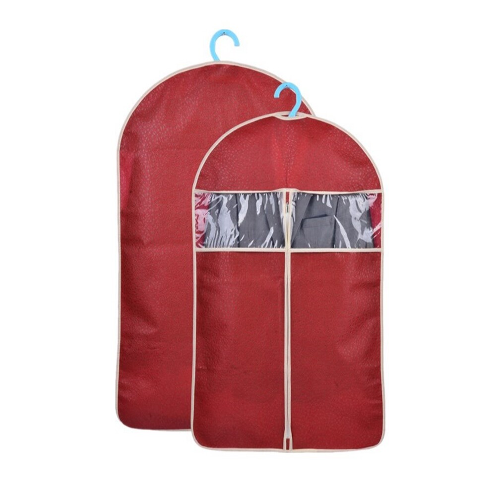 Garment Organizer Storage Bag Dustproof Bag Burgundy Dust Cover Suit Cover Clothes Cover Dust Cover Unbranded