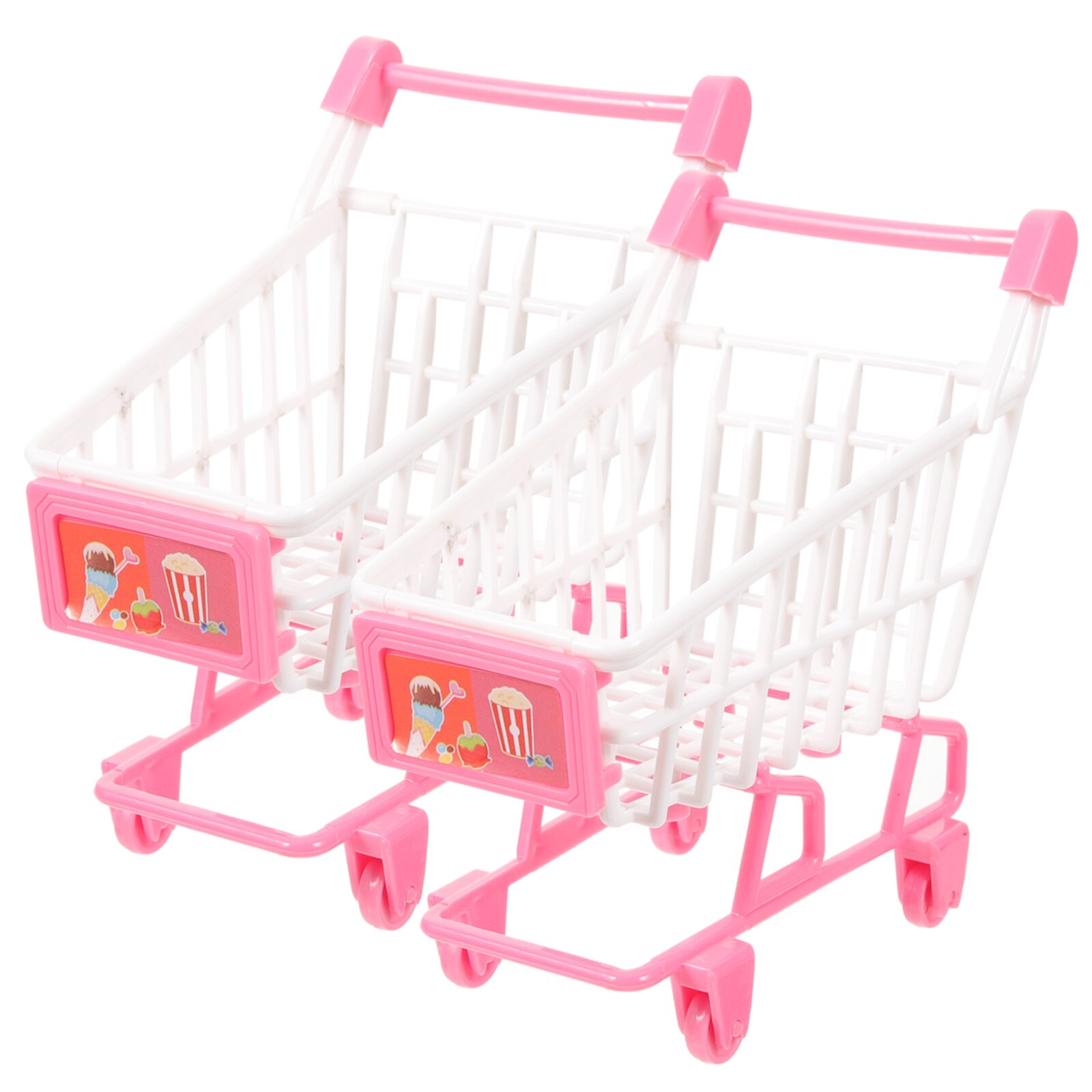 NUOLUX 2pcs Shopping Cart Toys Kids Grocery Cart Toy Simulation Cart Toy Toddler Pretend Play Toys NUOLUX