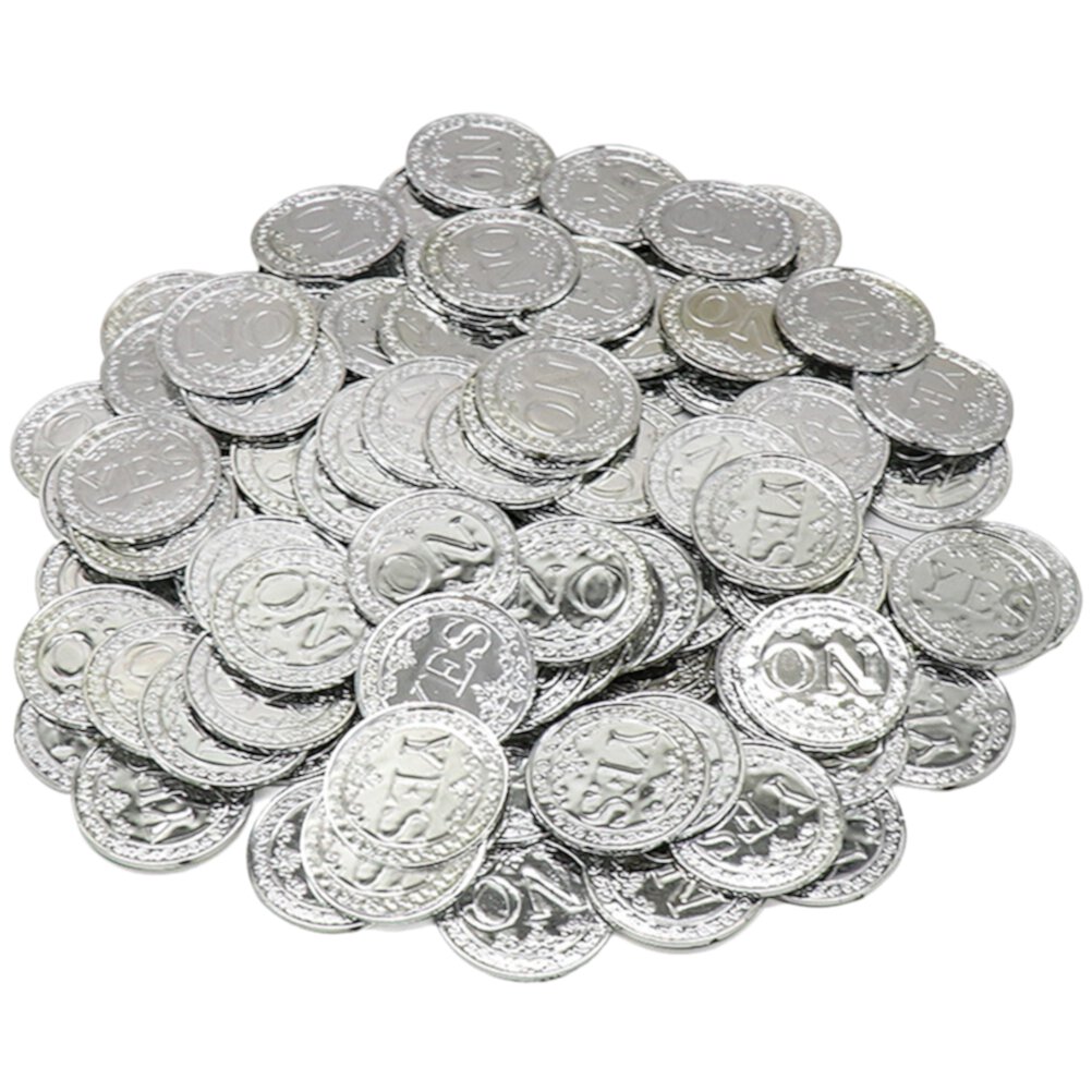 NUOLUX 100pcs Yes No Coin Decision Maker Coin Plastic Coin Toy Party Game Prop NUOLUX