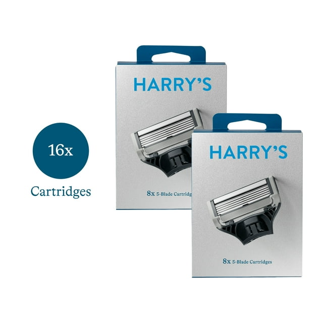 (2 pack) Harry's Men's 5-Blade Razor Blade Refills, 8 Count Harry's