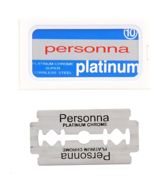 Personna Platinum Chrome Double Edge Razor Blades-100 Blade Pack Personna