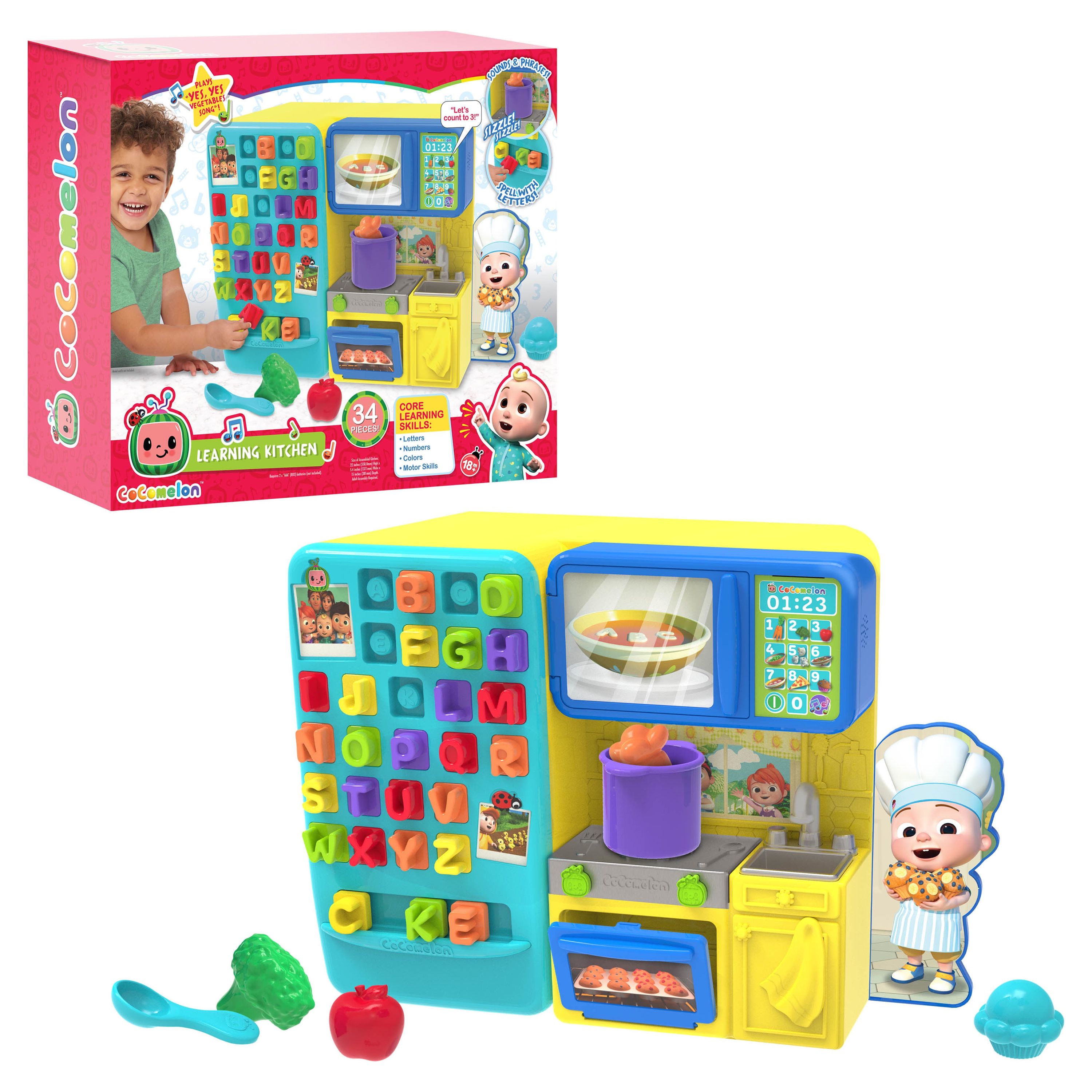 CoComelon Learning Kitchen, Learning & Education, Officially Licensed Kids Toys for Ages 18 Month, Gifts and Presents, Walmart Exclusive CoComelon