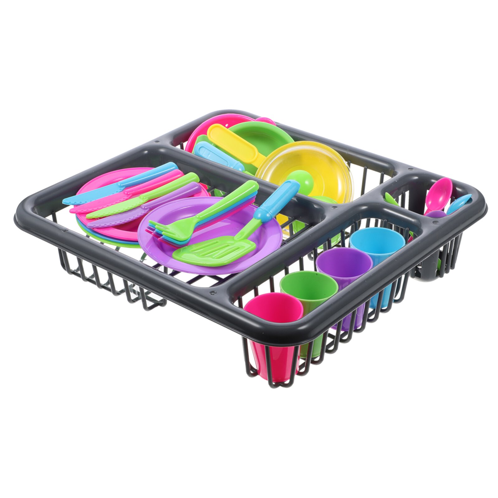 Play Kitchen Toy Pretend Sink Kids Set Children Playset Dishwasher Supply
Kitchen Dish Dinnerware Rack Educational Sipeihong