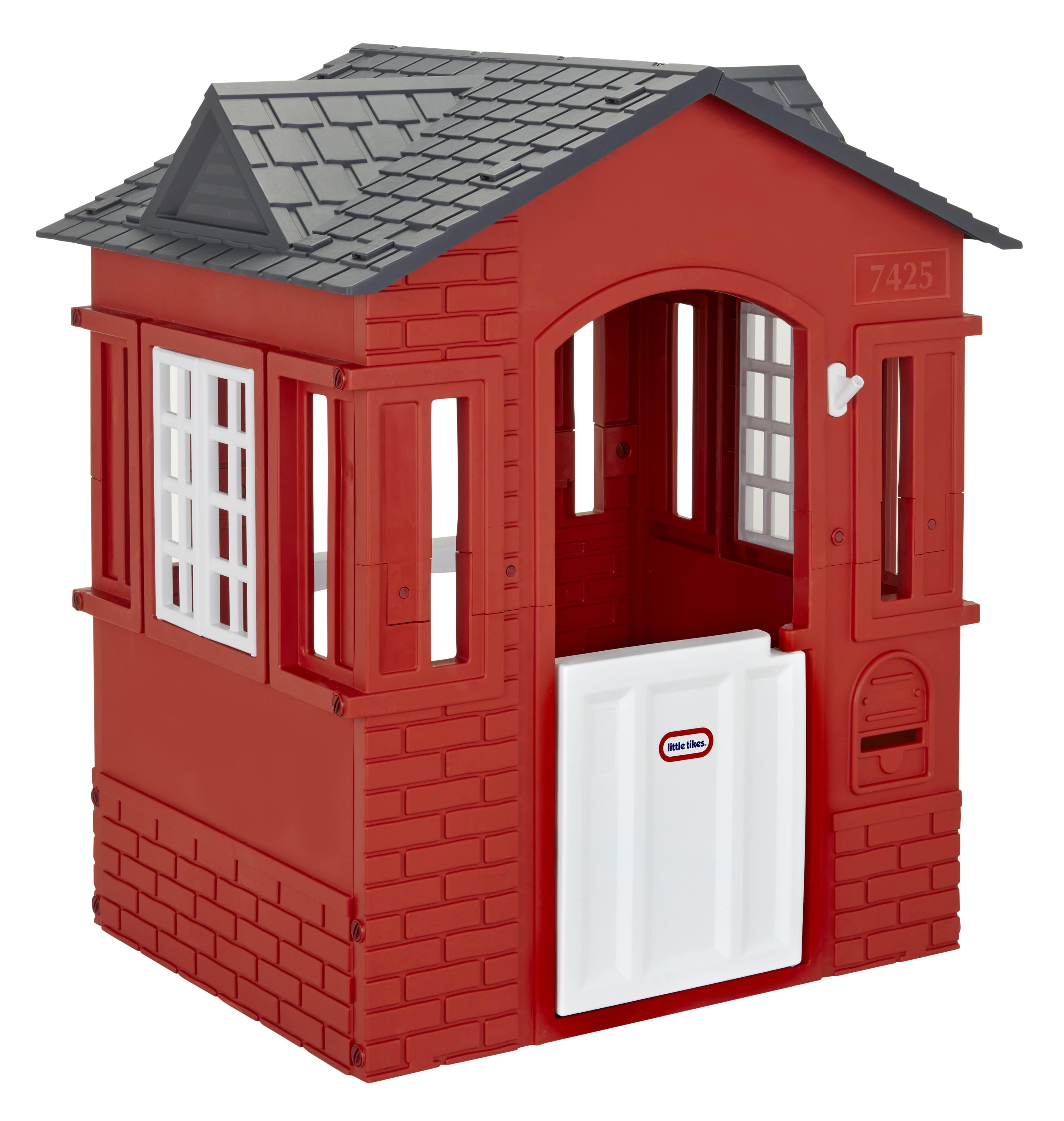 Little Tikes Cape Cottage House, Red with Working Door, Window Shutters, Flag Holder | Easy Installation Process Kids 2-6 Years Old Little Tikes