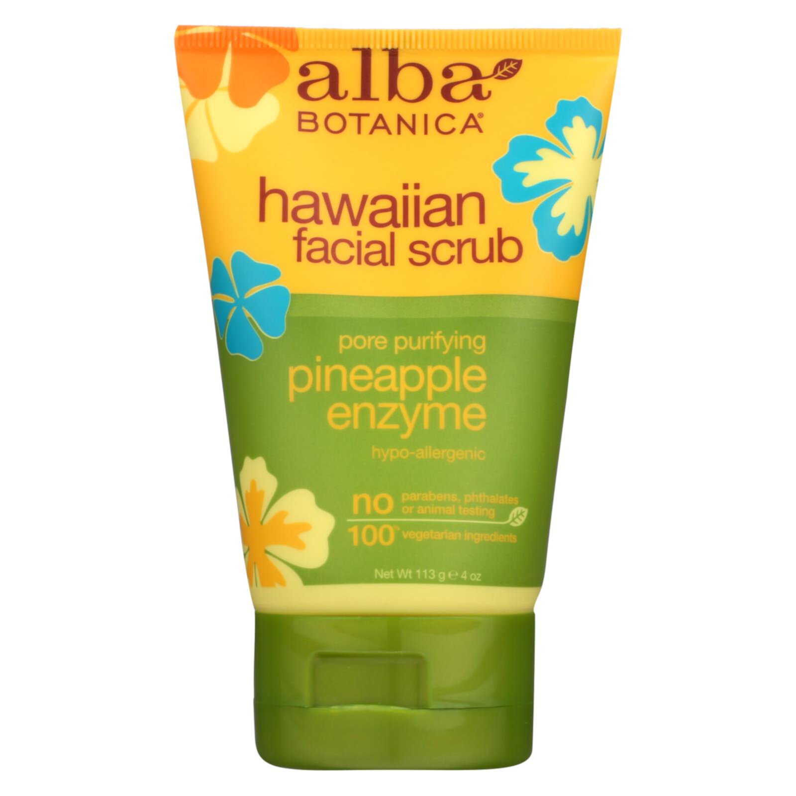 Alba Botanica Hawaiian Facial Scrub, Pineapple Enzyme, 4 oz Alba Botanica