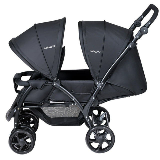 Costway Foldable Twin Baby Double Stroller Lightweight Travel Stroller Infant Pushchair Costway