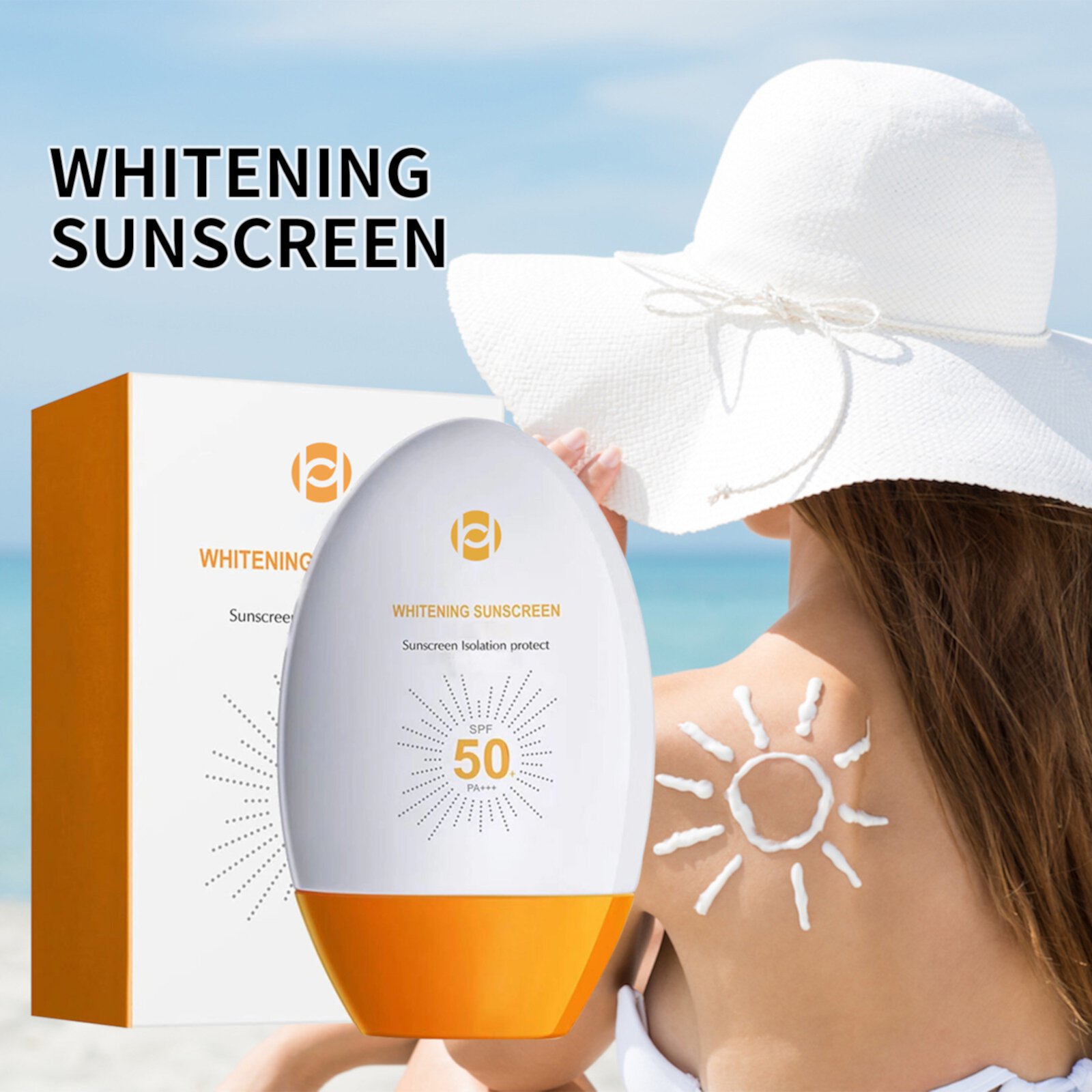 LINMOUA Antioxidant Super Sunscreen With 50+ Light And Non-greasy Sunscreen With Hyaluronic Dyes Vegan Travel Size Sensitive Sunscreen LINMOUA