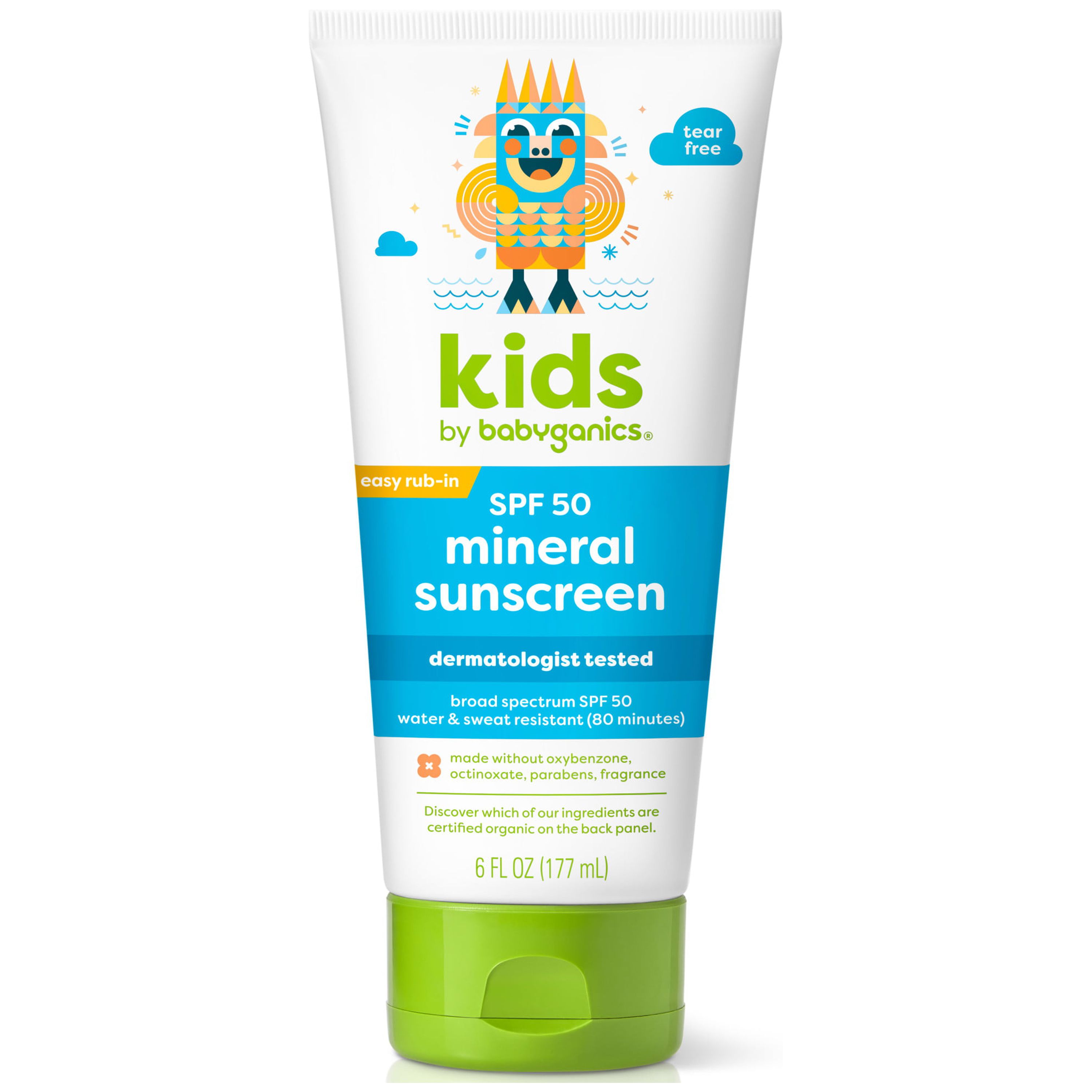 Babyganics Kids Sunscreen Lotion, SPF 50, 6 fl oz Babyganics