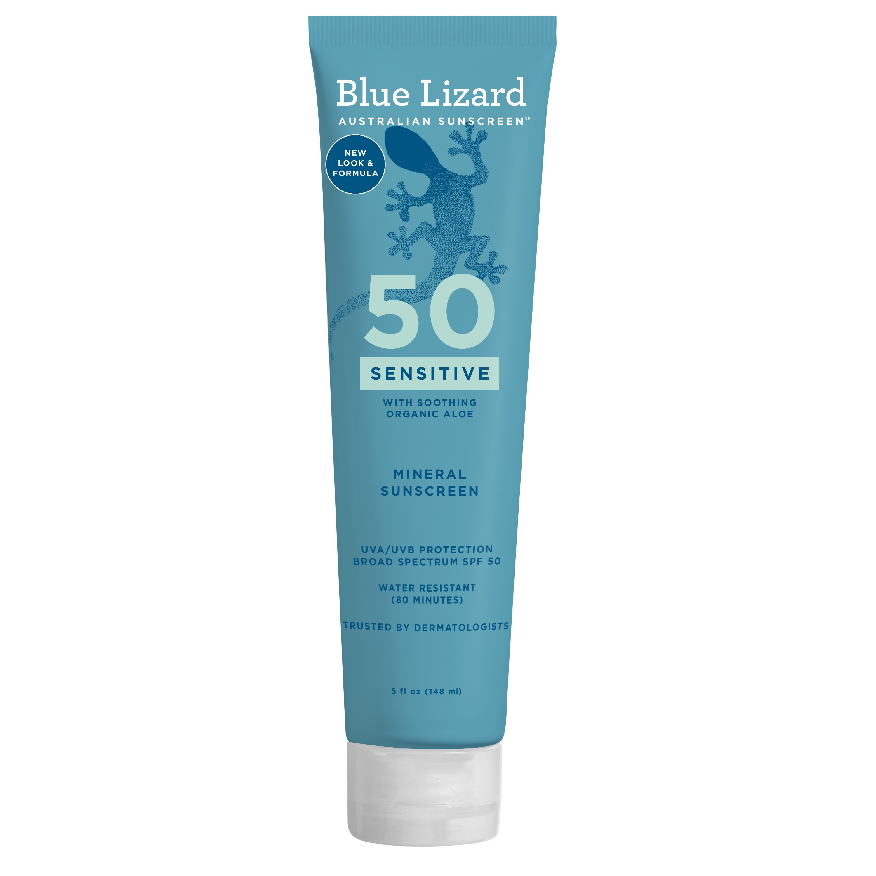 Blue Lizard Australian Sunscreen Sensitive SPF 50 Lotion&nbsp; 5 oz Tube Blue Lizard