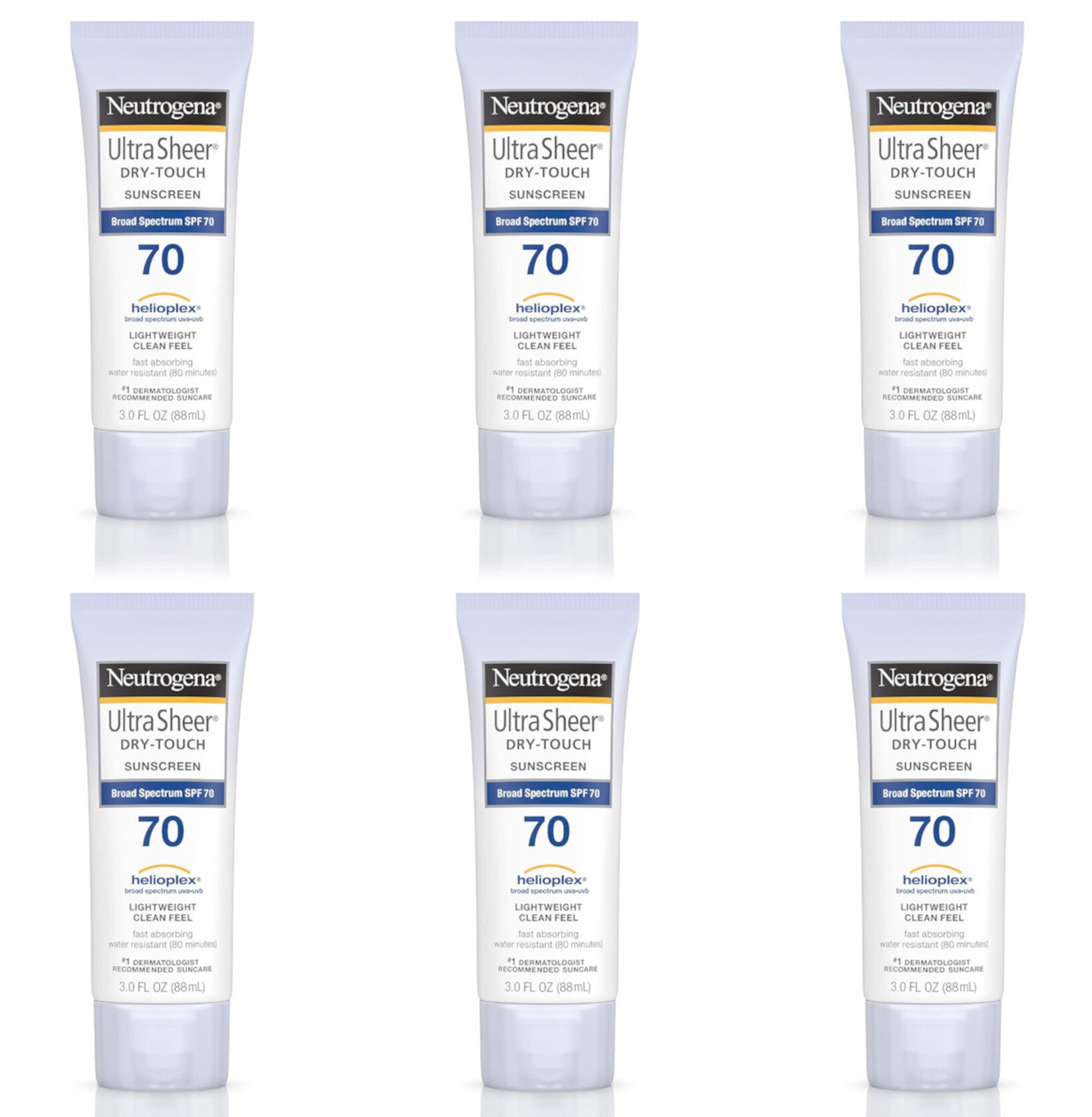 Neutrogena Ultra Sheer Dry-Touch Sunscreen SPF 70 3 oz (Pack of 6) Neutrogena