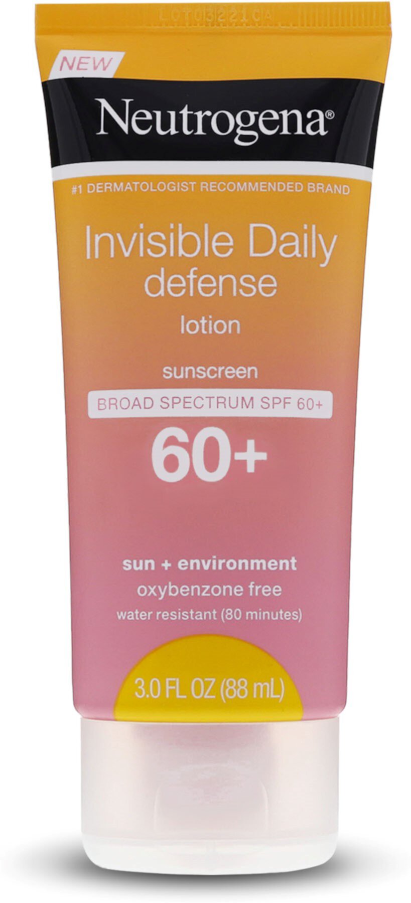 Neutrogena Invisible Daily Defense Sunscreen Lotion, Broad Spectrum SPF 60+, Oxybenzone-Free & Water-Resistant,3.0 fl. oz 1 ea (Pack of 2) Neutrogena