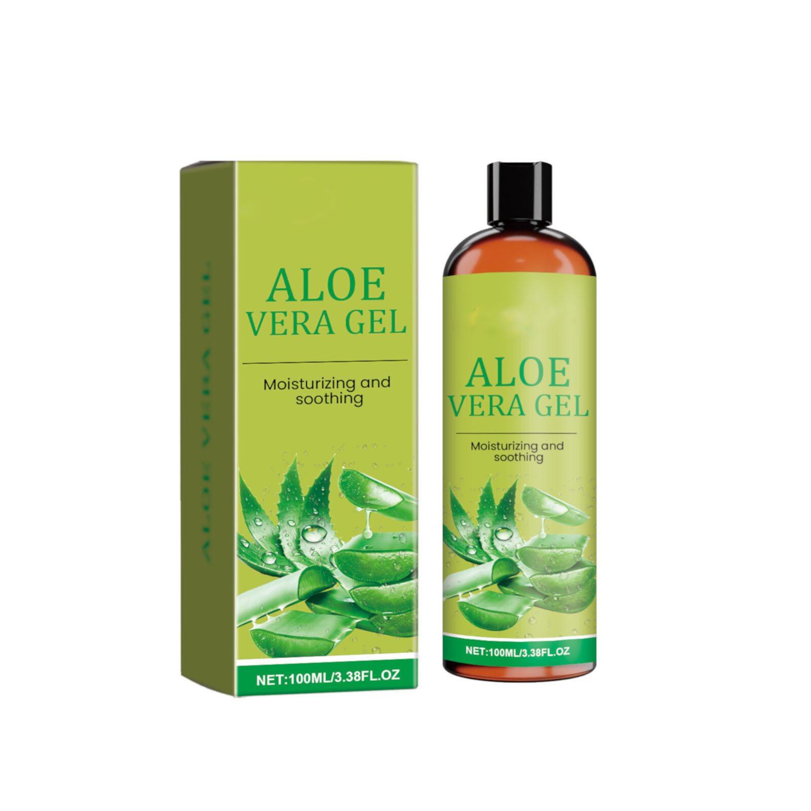 Aloe Vera Gel, Multiple Uses, Deep Moisturizing, Rich in Vitamin C, Brighten Skin Tone, Sunburn Relief Gel 100ml TOOPTY