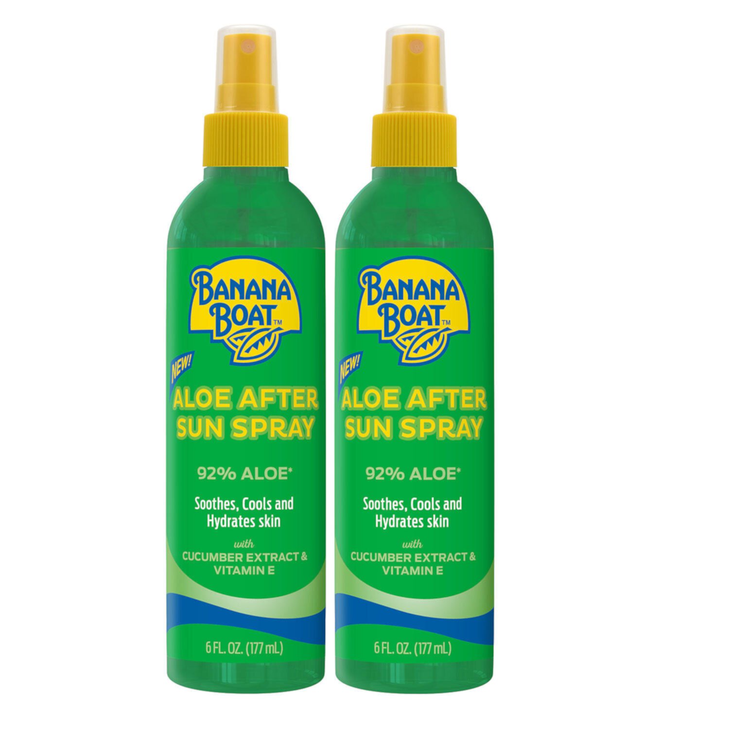 Banana Boat After Sun Aloe Mist Spray Pump, 6 oz Alcohol Free 92% Aloe (2 Pack) BANANA BOAT