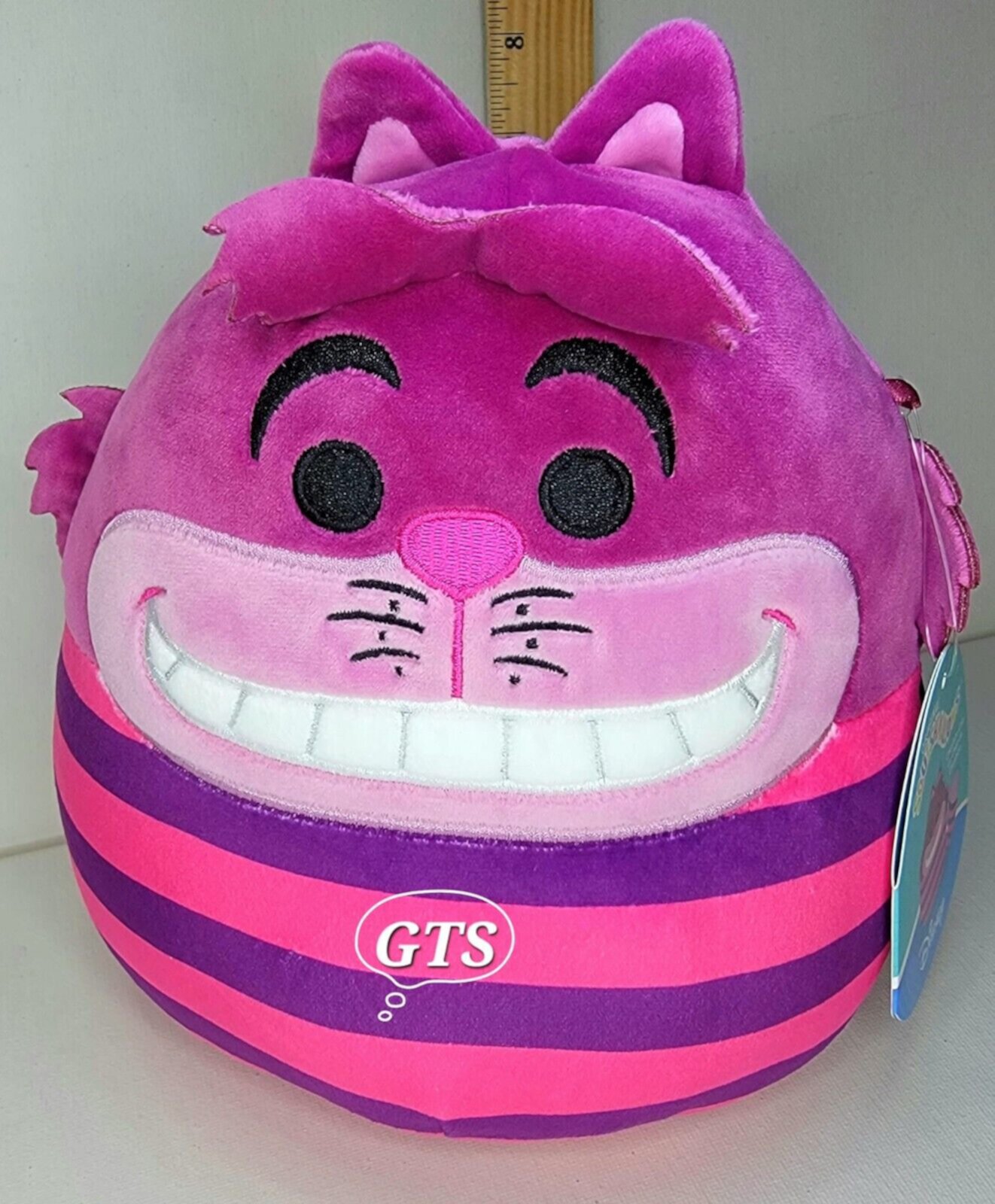 Squishmallow 8" Cheshire Cat Pink Purple Alice in Wonderland Kitty Plush Kellytoy