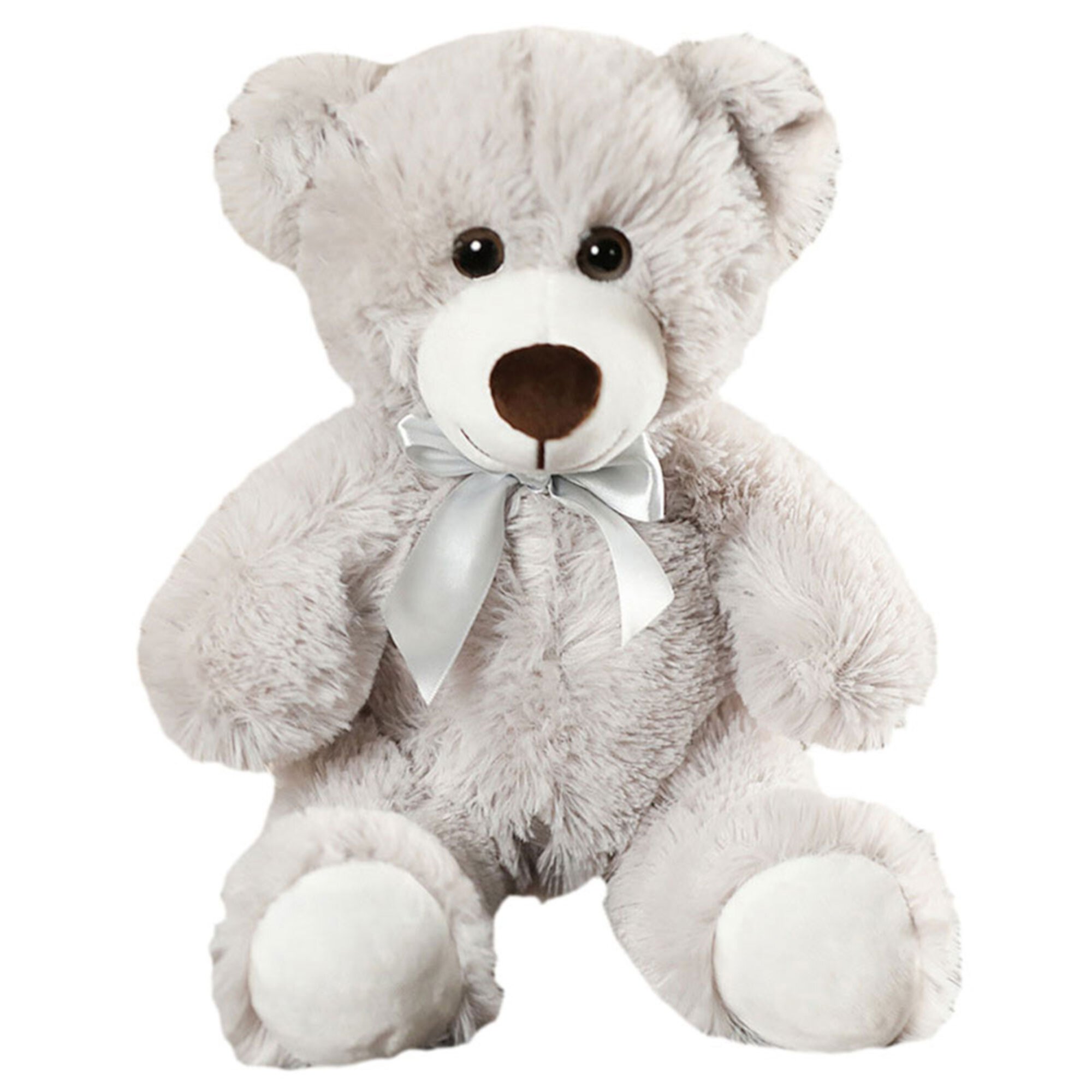 JYYYBF Teddy Bear Stuffed Plush Toy, Cute Stuffed Animal Doll with Satin Bow Tie Birthday Gift for Adults Children Grey 35cm JYYYBF