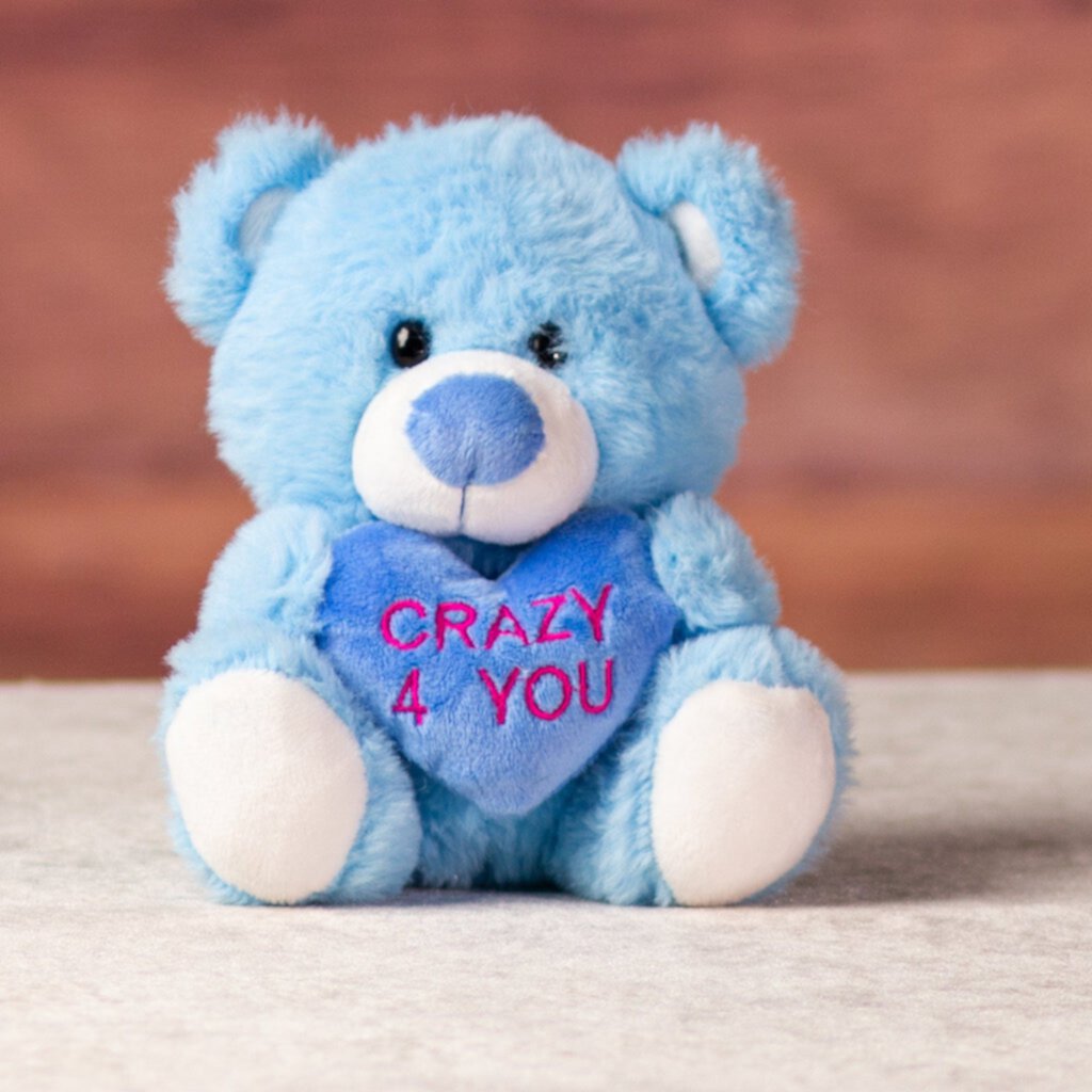 Crazy 4 You Bear Plush Toy - 5.5-Inch Adorable Love Teddy Bear, Perfect Gift for Your Girlfriend, Ideal for Easter, Kids, & Birthdays Plush Gear