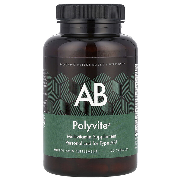 Polyvite® AB, Multivitamin Supplement, 120 Capsules D'adamo