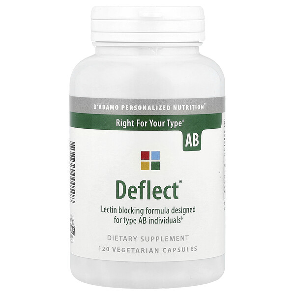 Deflect® AB, Lectin Blocking Formula, 120 Vegetarian Capsules D'adamo