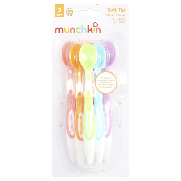 Soft-Tip™ Infant Spoons, 3+ Months, 6 Count Munchkin