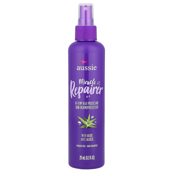 Miracle Repair, Hi-Temp Heat Protectant with Aloe, 8.5 fl oz (251 ml) Aussie