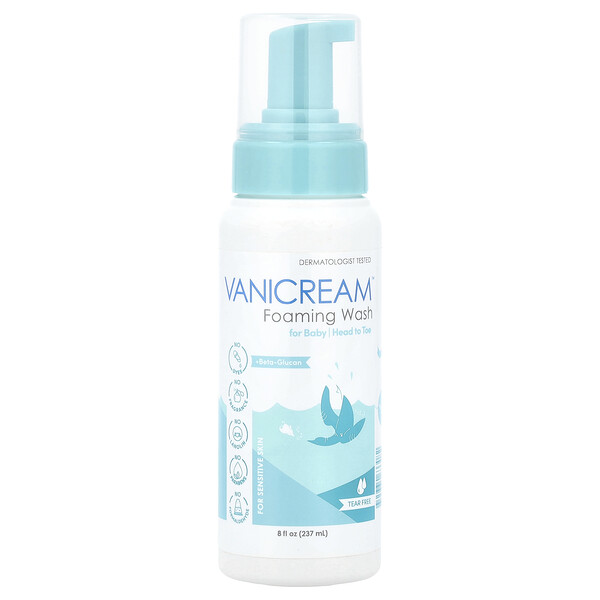 Foaming Wash, For Baby, Sensitive Skin, Tear Free, 8 fl oz (237 ml) Vanicream