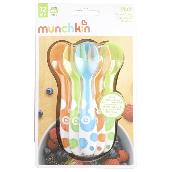 Multi™, Forks & Spoons, 12 Months+, 6 Piece Set Munchkin