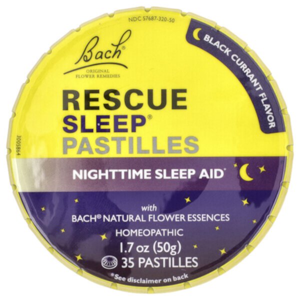 Rescue Sleep® Pastilles, Black Currant, 35 Pastilles, 1.7 oz (50 g) Bach