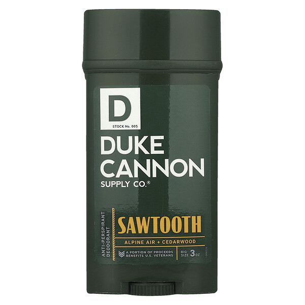 Anti-Perspirant Deodorant, Sawtooth, Alpine Air + Cedarwood, 3 oz (85 g) Duke Cannon Supply Co.