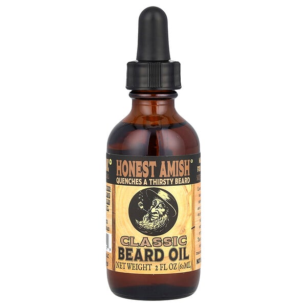 Beard Oil, Classic , 2 fl oz (60 ml) Honest Amish