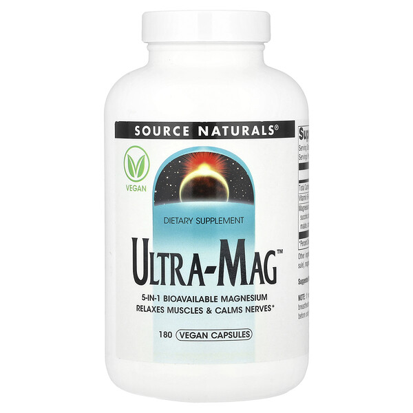 Ultra-Mag™, 180 Vegan Capsules Source Naturals