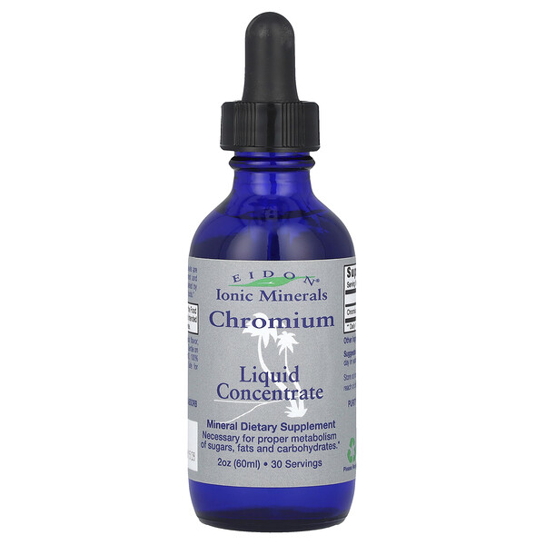 Chromium, Liquid (Жидкость) Concentrate, 2 oz (Унции) (60 ml) Eidon Ionic Minerals