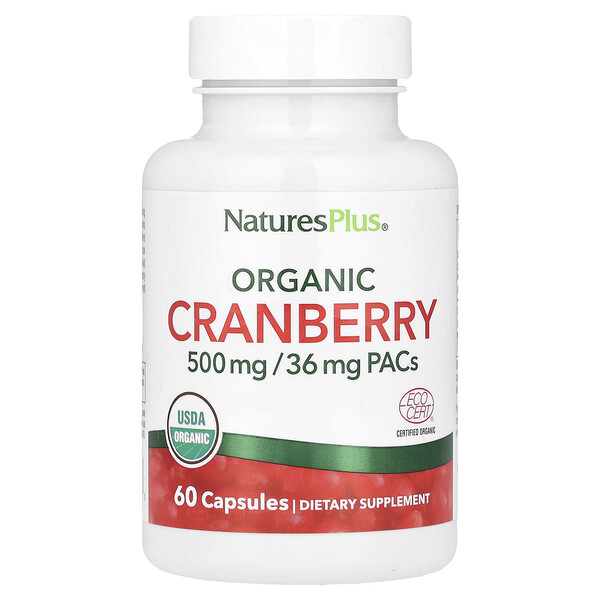 Organic Cranberry, 500 mg, 60 Capsules (250 mg per Capsule) NaturesPlus