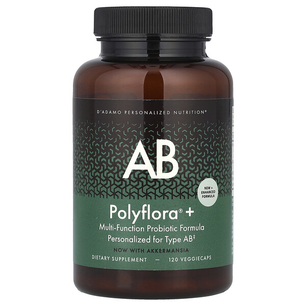 Polyflora®+ AB, Multi-Function Probiotic Formula , 120 VeggieCaps D'adamo