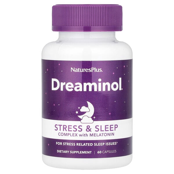 Dreaminol®, Stress & Sleep Complex with Melatonin, 60 Capsules NaturesPlus