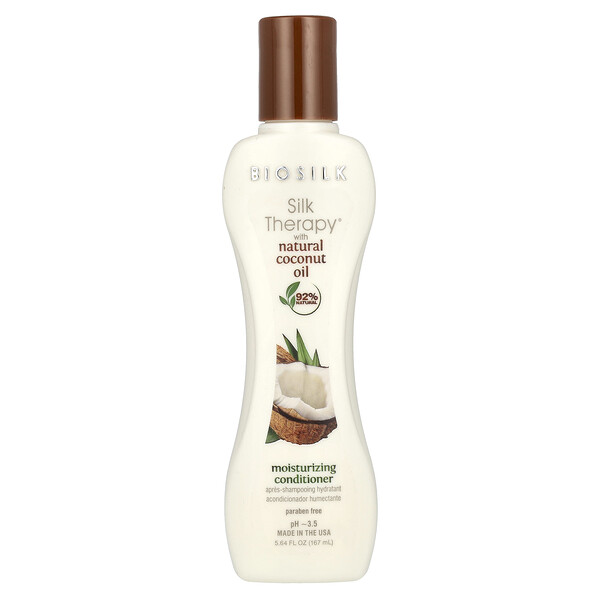 Silk Therapy® with Natural Coconut Oil, Moisturizing Conditioner, 5.64 fl oz (167 ml) Biosilk